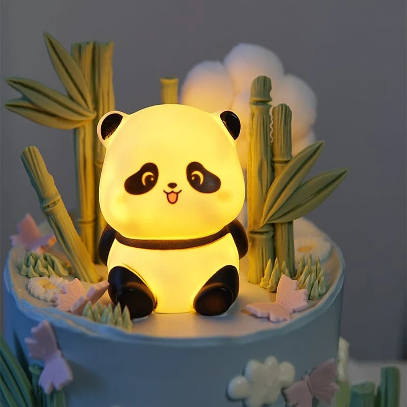 Panda LED Night Light Living Room Cute Panda Plast...