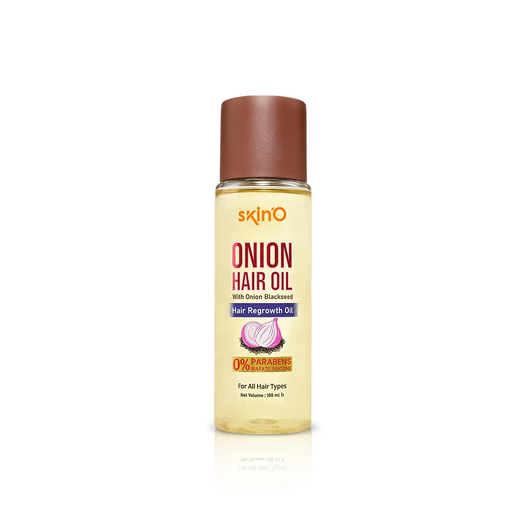SkinO Onion Hair Oil With Onion Blackseed Hair Regrowth Oil - 100ml