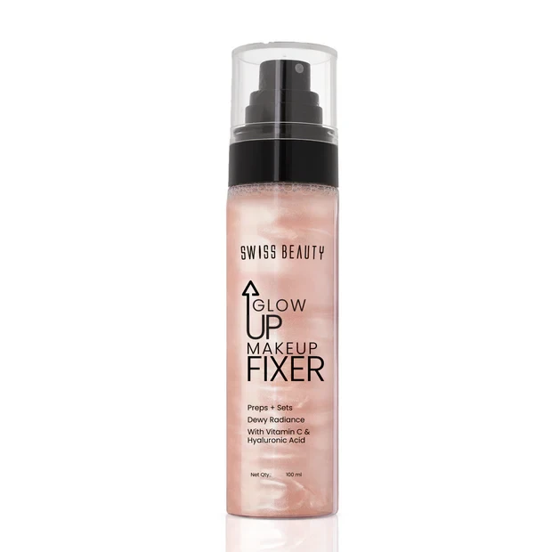 Swiss Beauty Glow Up Makeup Fixer Preps + Sets Dewy Radiance