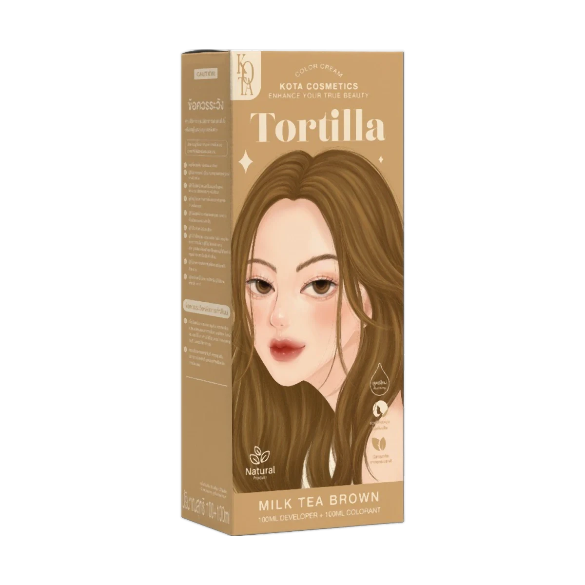 Kota Cosmetics Tortilla Hair Color - Milk Tea Brown