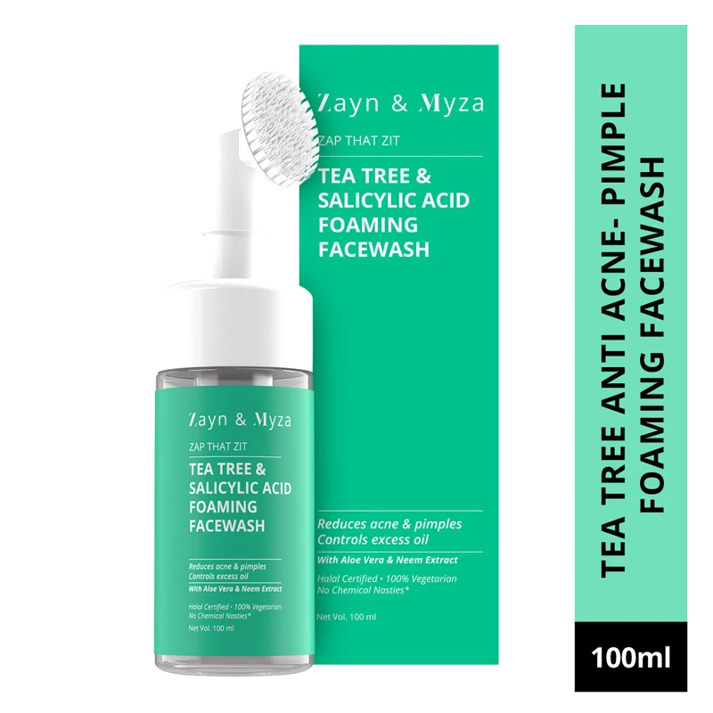 Zayn & Myza Tea Tree & Salicylic Acid Foaming Face Wash Applicator