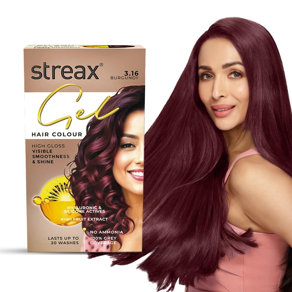 Streax Gel Hair Colour - Burgundy