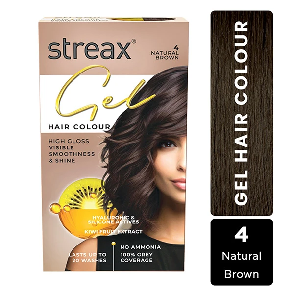 Streax Gel Hair Colour - Natural Brown