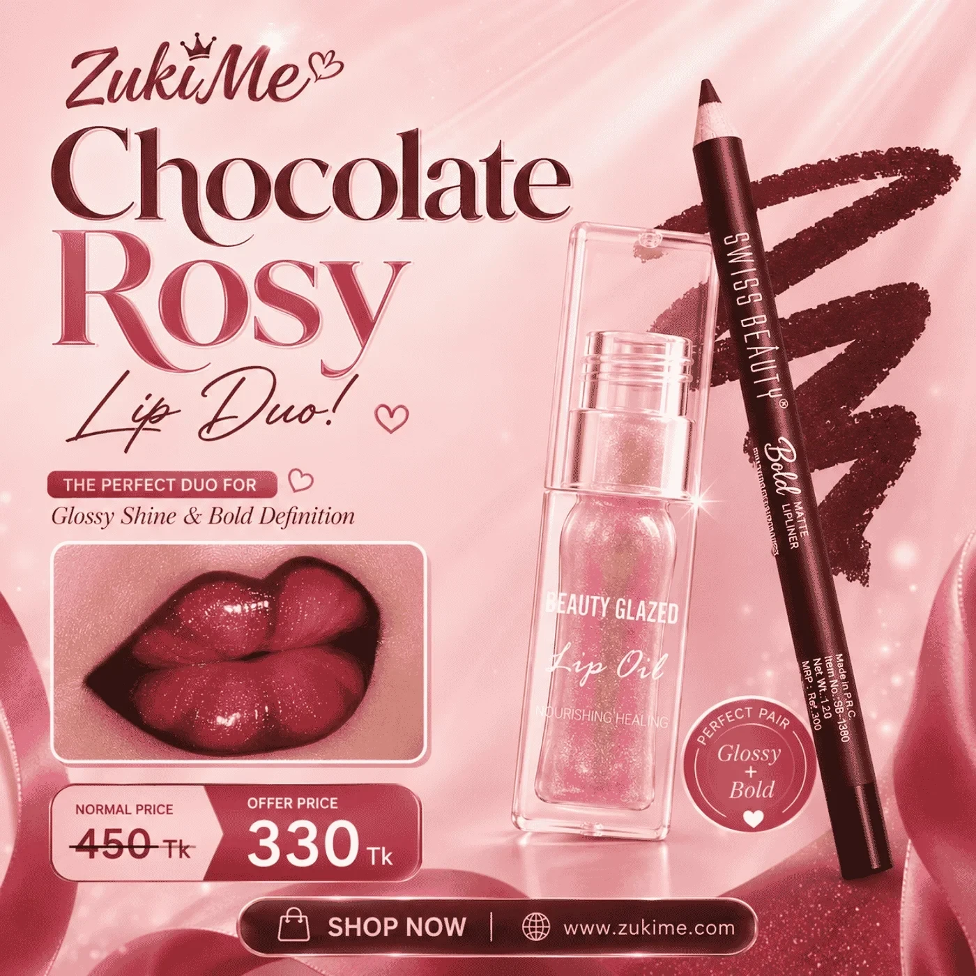 Chocolate Rosy Lip Duo