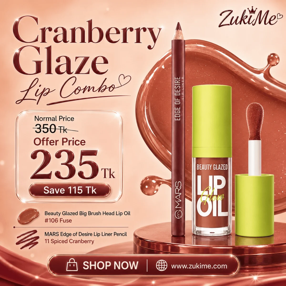 Cranberry Glaze Lip Combo