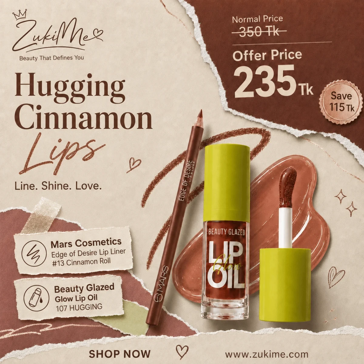 Hugging Cinnamon Lips Combo