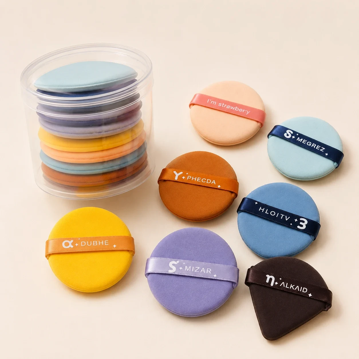 Multicolour Makeup Puff 7pcs Set